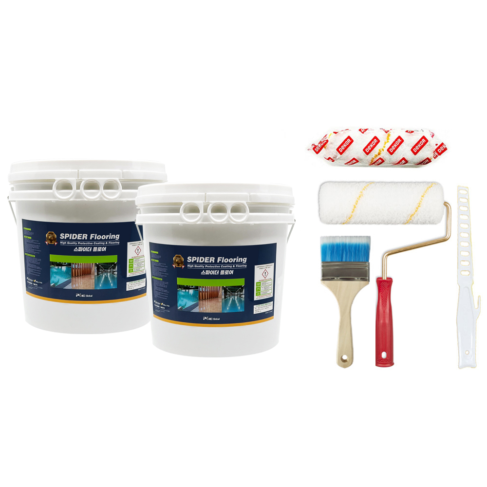 피앤씨글로벌 빈티지 바닥인테리어 수성 에폭시 페인트 투명 6kg + 최고급형/고급형 도구세트, 최고급형, 1개 79,000원