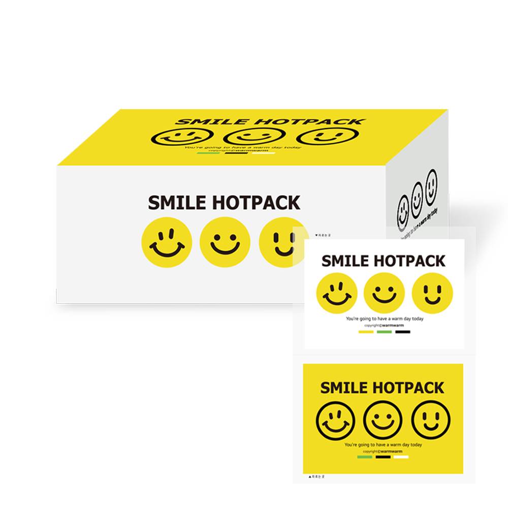 스마일 핫팩 미니 어린이 휴대용 귀여운 손난로, 40개 13,900원