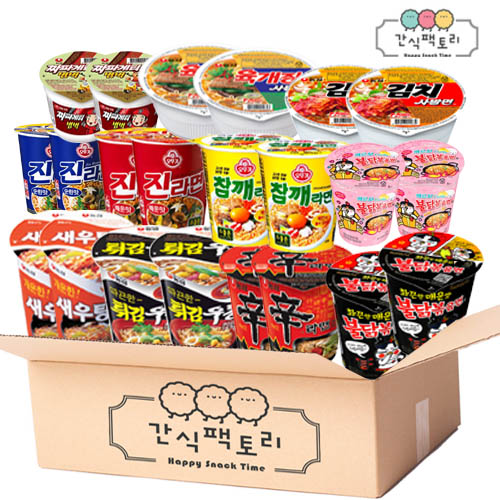 [간식팩토리]농심 오뚜기 삼양 팔도 소컵 11종 소컵 컵라면 종합세트 총 22개 27,190원