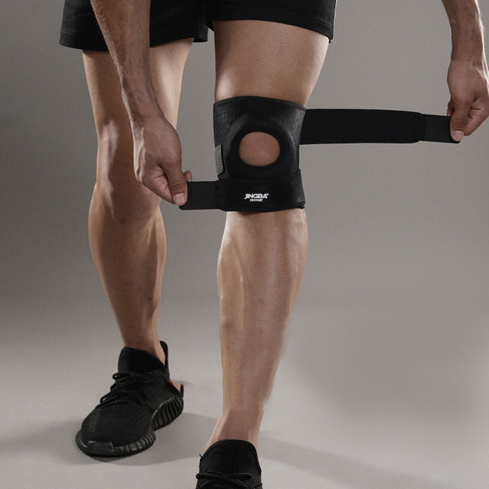 무릎 보호대 4338 헬스 러닝 운동 등산 벨크로 4단 패드 압박 이중 스트랩 7,700원