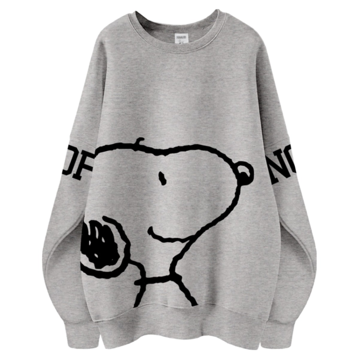 엠제이스타 기모 오버핏 맨투맨 피너츠 정품 여성 여자 커플룩 방긋 스누피 캐릭터 티셔츠 29,800원