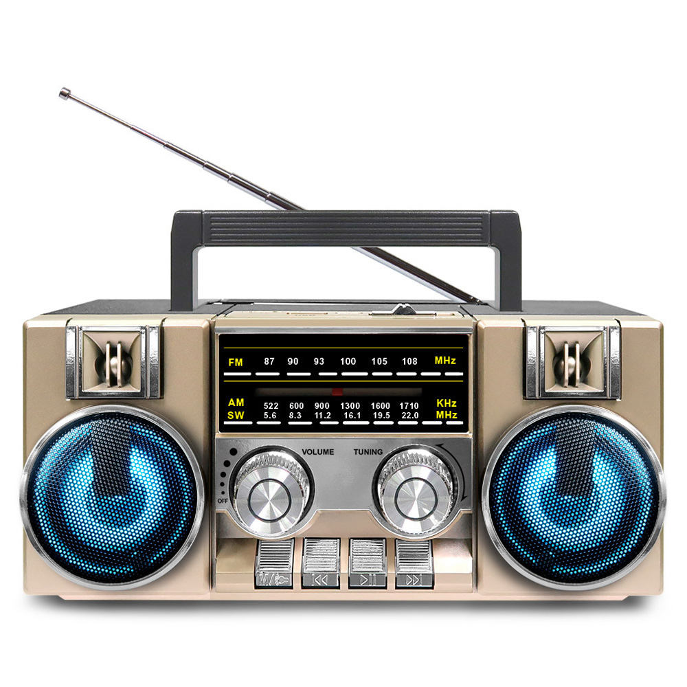 코비 레트로 아날로그 다이얼 FM 라디오 블루투스 스피커, CRF-55B, 골드 28,900원