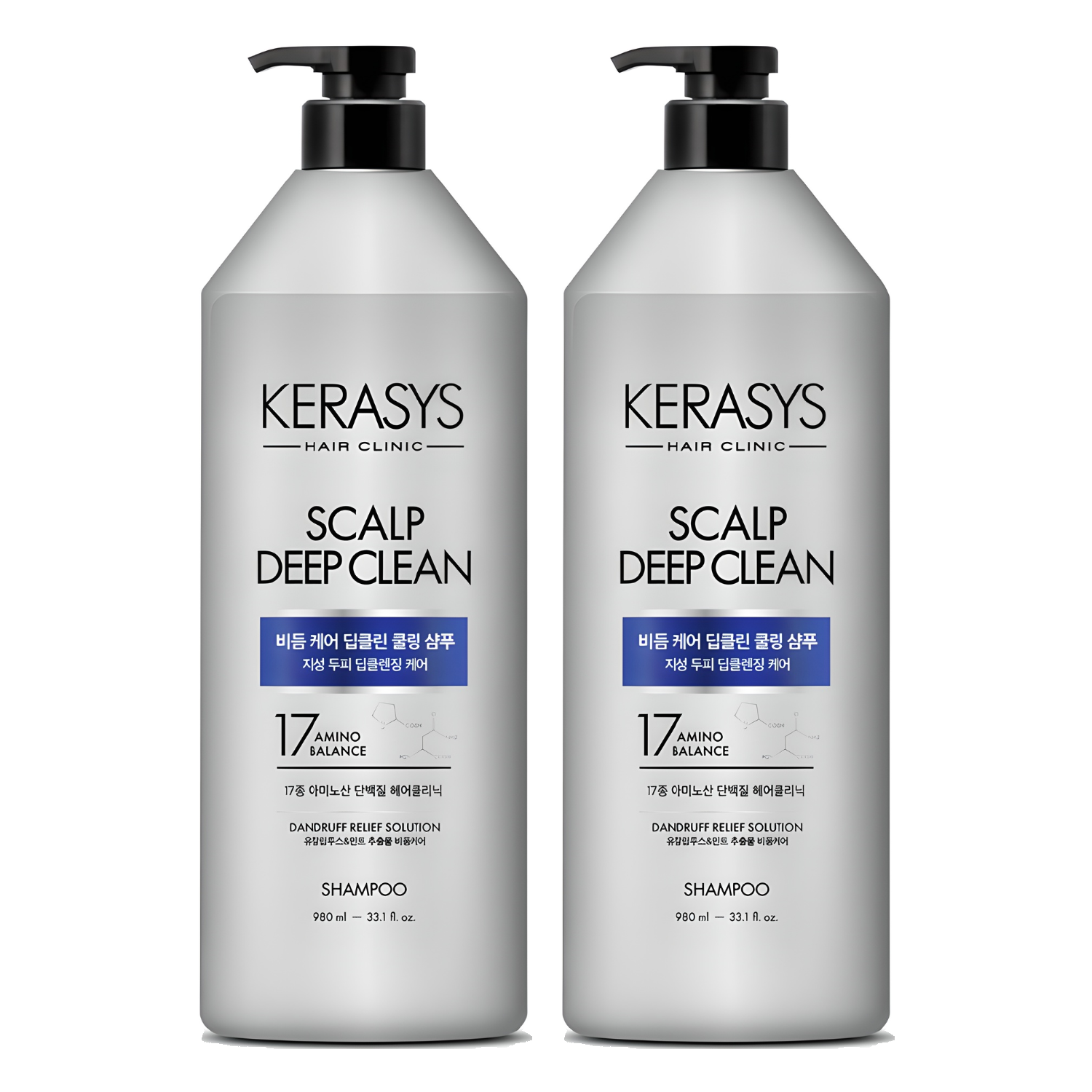 케라시스 두피 비듬케어 딥클린 쿨링 단백질 샴푸, 980ml, 2개 12,190원