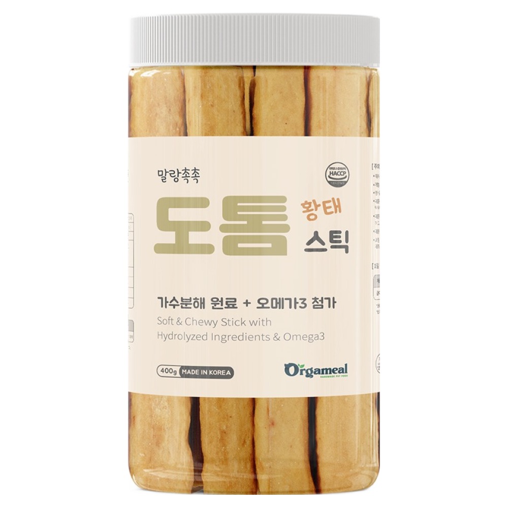 올가밀 강아지 말랑촉촉 도톰스틱, 400g, 1개, 황태 11,000원
