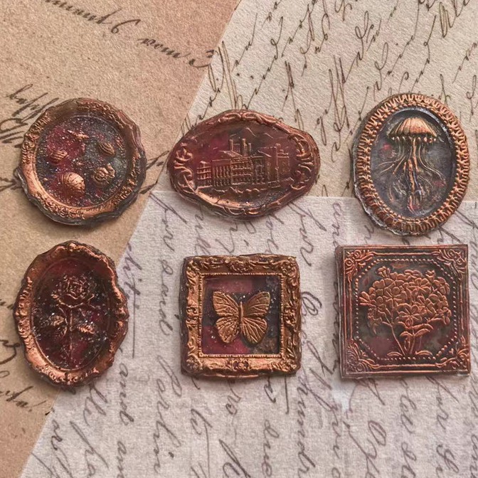 실링왁스 인장 세트 헤드 도장 스탬프 웨스턴 시리즈, 1세트, 웨스턴 시리즈 6종 7,800원