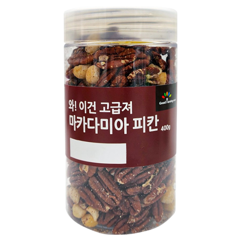 굿모닝너츠 이건 고급져 마카다미아 피칸 1통, 1개, 400g 17,900원