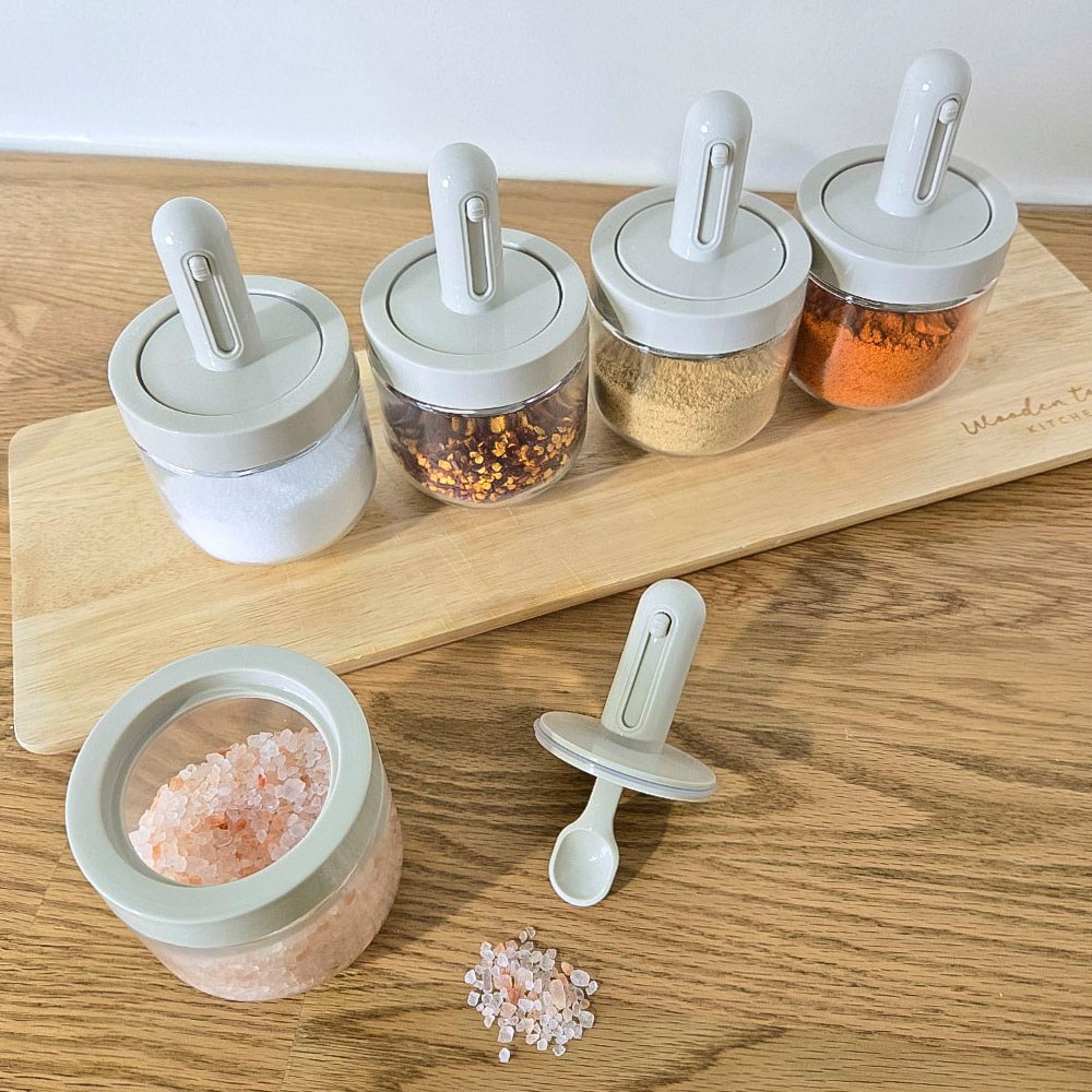 마치홈 유리 스푼 양념병 조미료통, 4개, 300ml, 현재가 12,800원