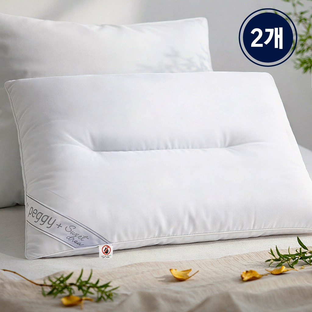 [1+1] 50x70 국내생산 누우면 기절하는 패기플러스 집먼지 진드기방지 휴비스 솜 좋은수면 보장 호텔식 프리미엄 베개, 스탠다드(1줄) 경추베개, 기능업(2줄) 경추베개, 2번 화이트 스탠다드형 경추베개 1+1, 1개 32,800원