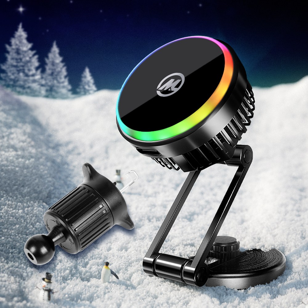 MONSTER LIGHT 맥프리즈 차량용 핸드폰 고속 무선충전 거치대 맥세이프 반도체 냉각 쿨링 거치대+송풍구, 맥프리즈거치대 39,500원