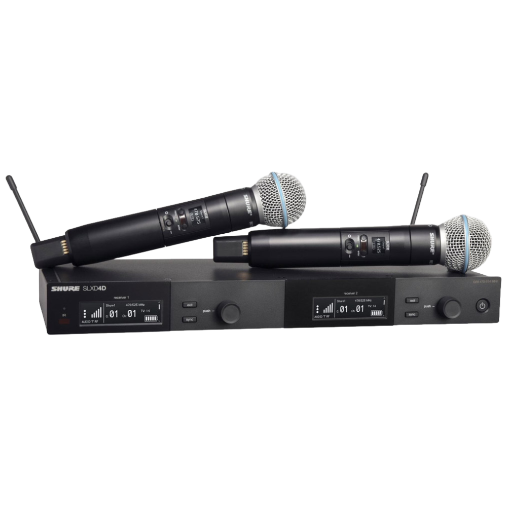 슈어 SLXD24D BETA58A / SHURE 2채널 무선핸드 마이크/ 다이나믹 무선 듀얼핸드 송수신기 세트/ SLXD24DB58 / 듀얼채널 2,721,980원