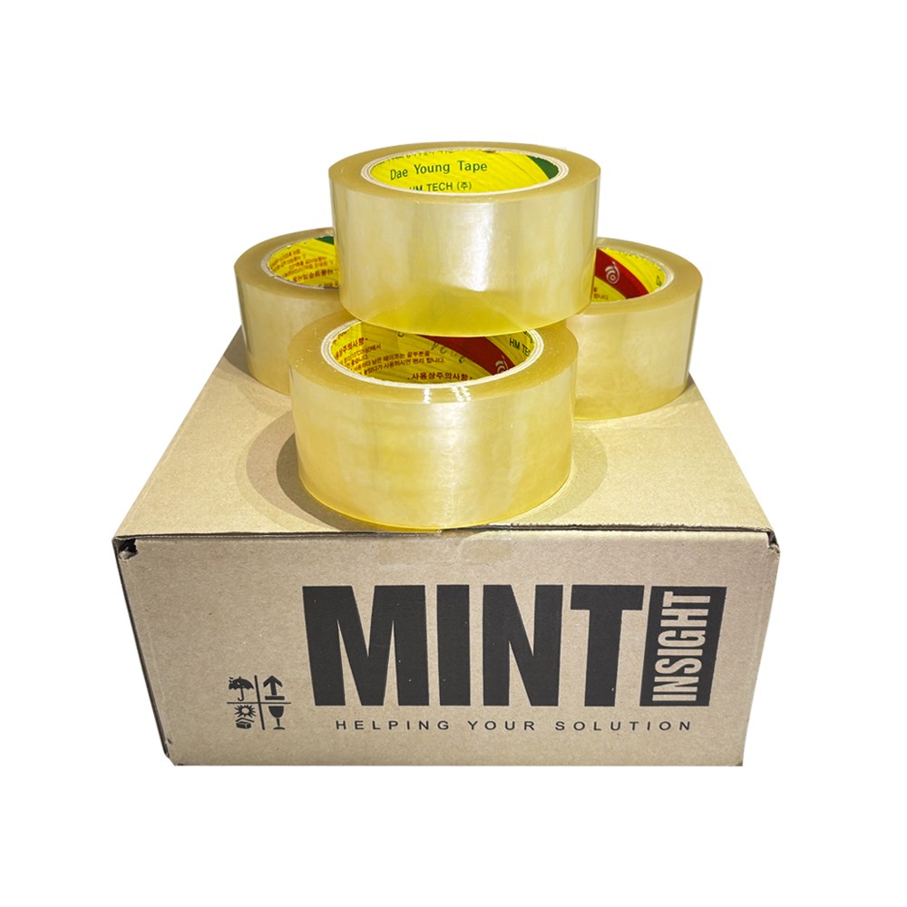 [특대형] 두꺼운 고강도 강력 OPP 대형 중포장 박스 테이프 HM5075, 48mmX50MT 8개입 15,000원