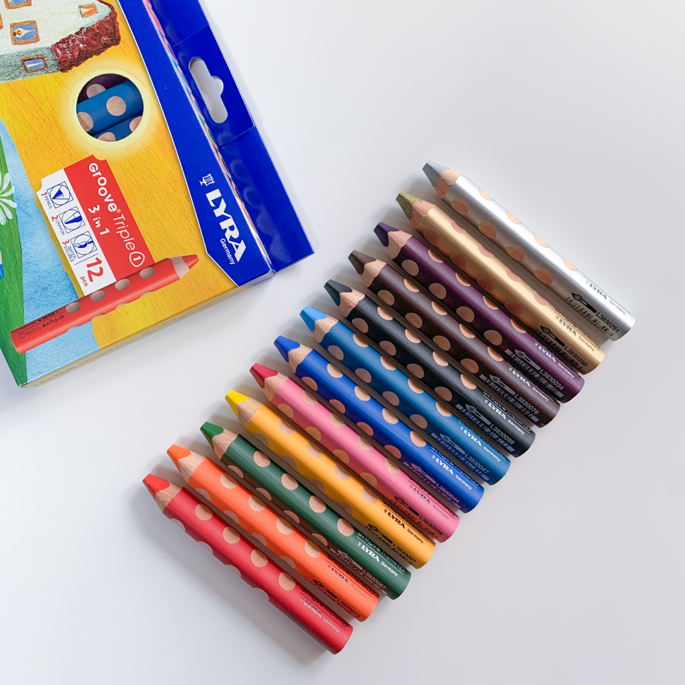 리라 그루브 트리플원 12색 수성 수채 유아 아기 색연필(메모지 증정) 46,000원