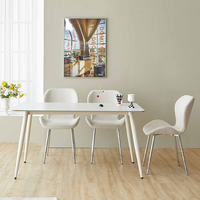 퍼피노 로티 라운지 패브릭 스틸 의자 6ea pn901-1, 오트밀, 6개 289,000원