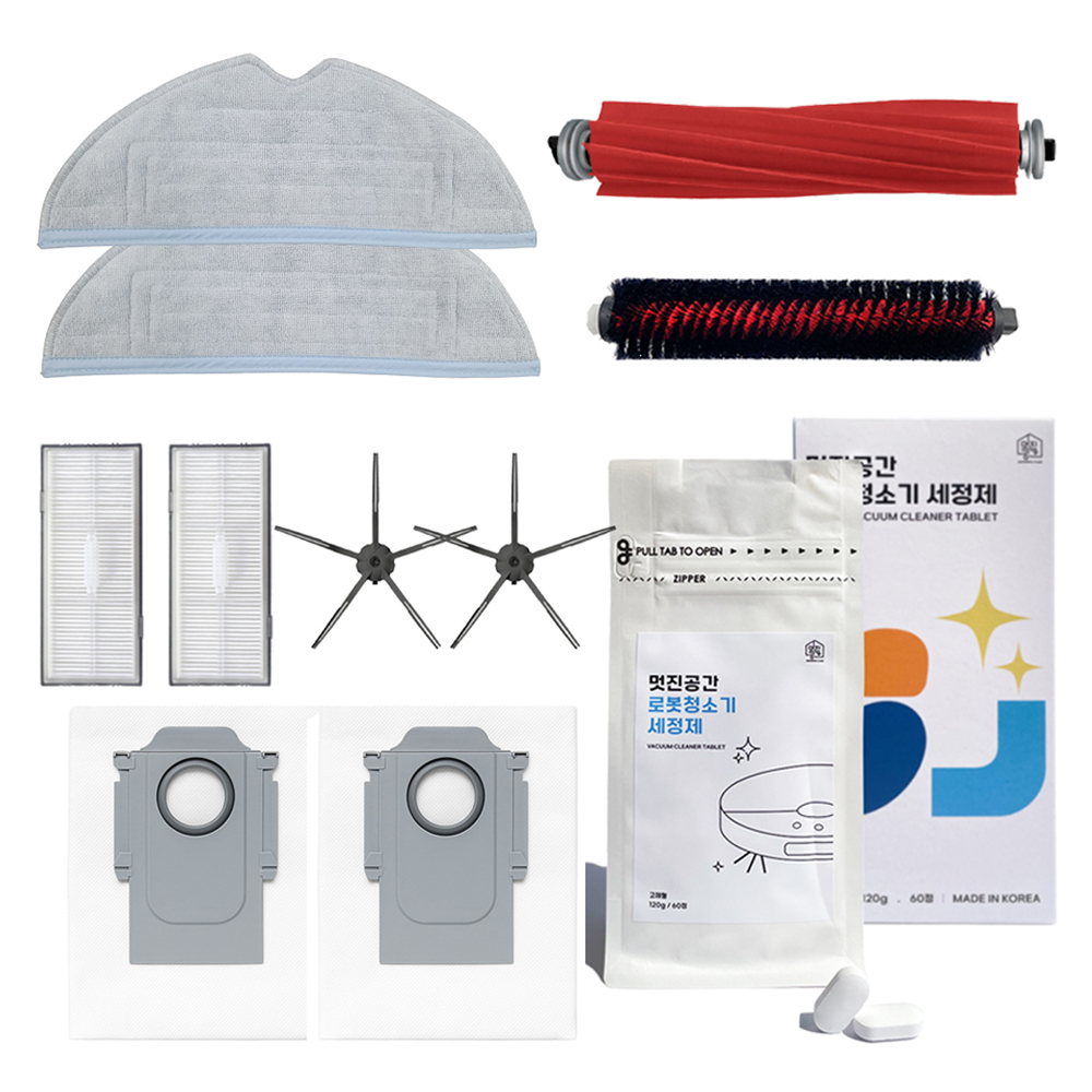 멋진공간 로보락 S7 MaxV Ultra 물걸레 2p + 더스트백 2p + 필터 2p + 브러쉬 + 소모품 + 세정제 세트 20,340원