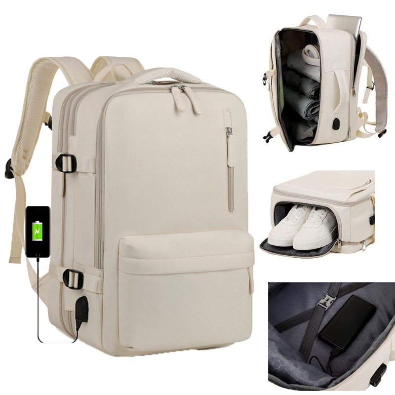 ANYOU 남녀공용 대용량 백팩 여행용 확장형 출장용 노트북 가방  USB 충전 슬롯 25,440원