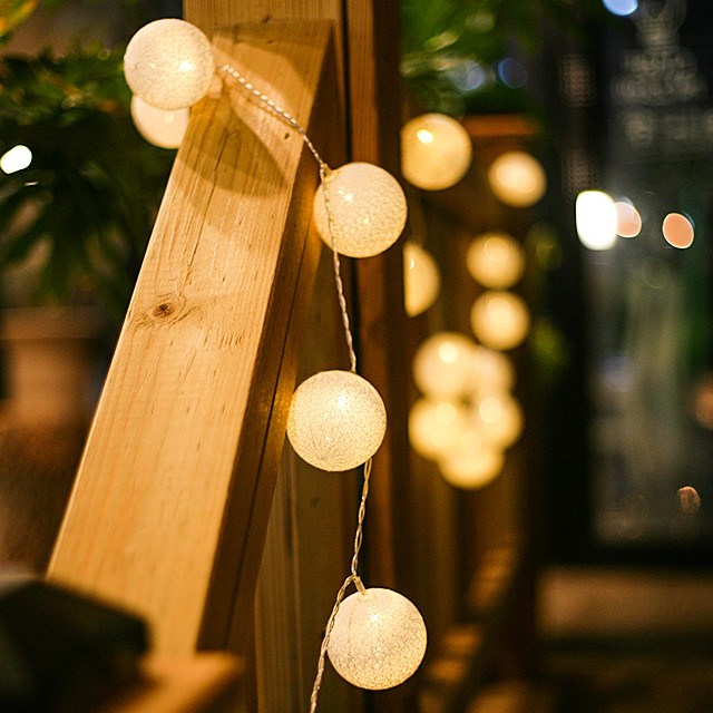 포라이트 LED 감성 코튼볼 조명 캠핑 크리스마스, 20구 3M 점멸 건전지형, 전구색(노란빛), 화이트, 3m, 코튼볼조명 7,700원