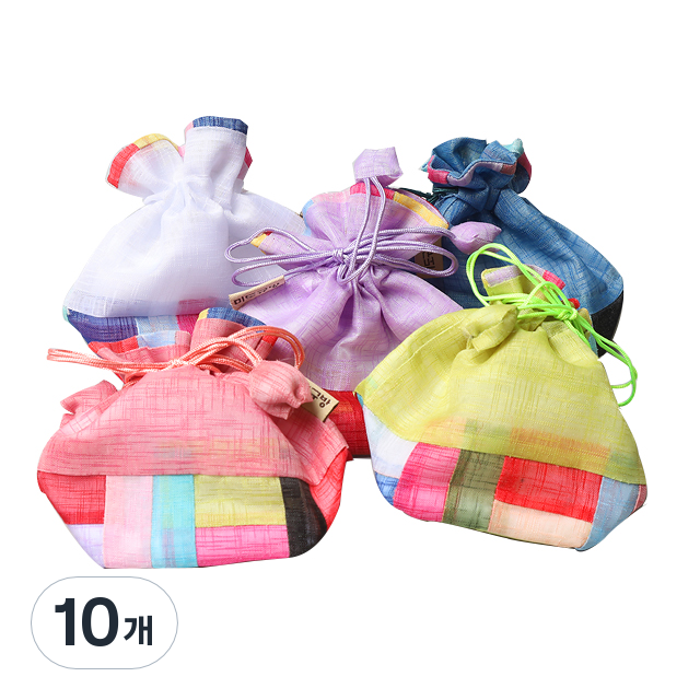 하율공방 고급 모시 전통 조각보 미니 주머니 36,250원