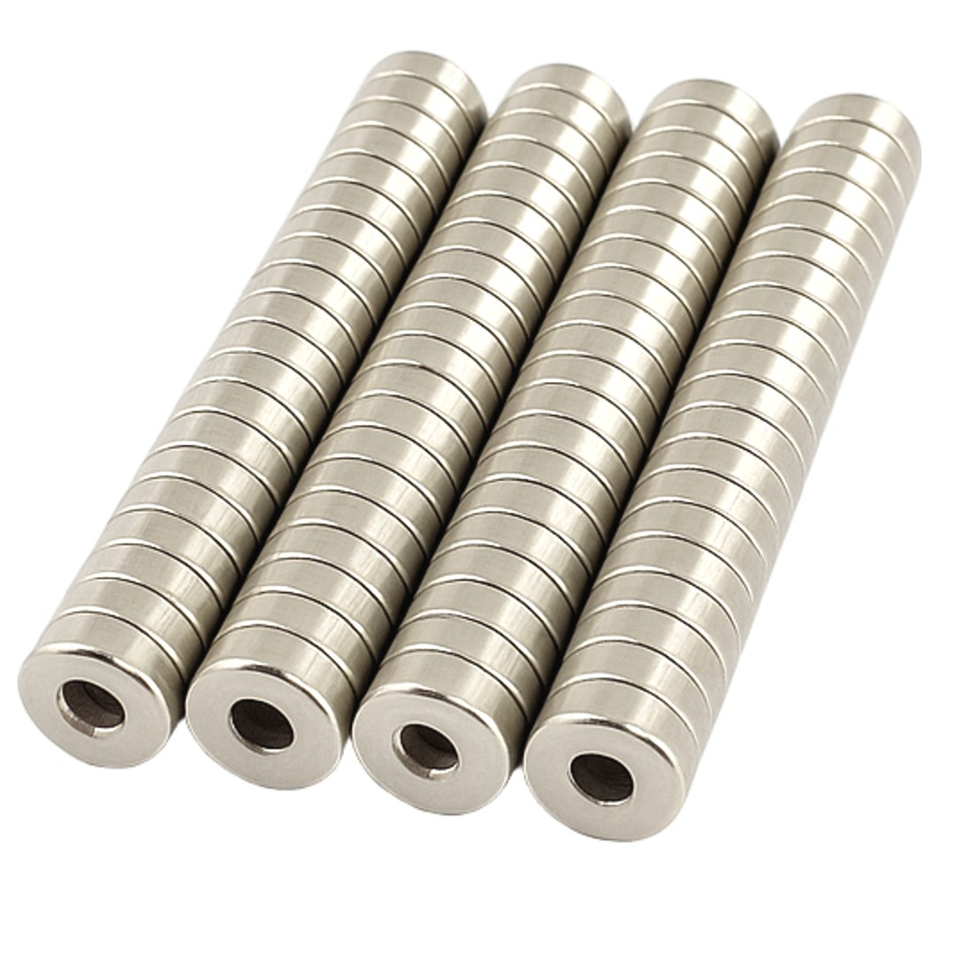 마니코 원형사라자석 지름 12mm x 두께 3mm (홈 6.5mm/내경 4.2mm) D12x3T 네오디움 원형자석, 100개 32,900원