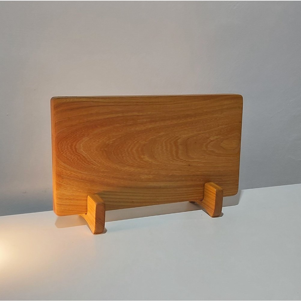 hanguru 느티나무도마 대형 원목 캠핑 플레이팅 업소용 한그루도마 받침대 세트 증정, 1개, 내츄럴 55,990원