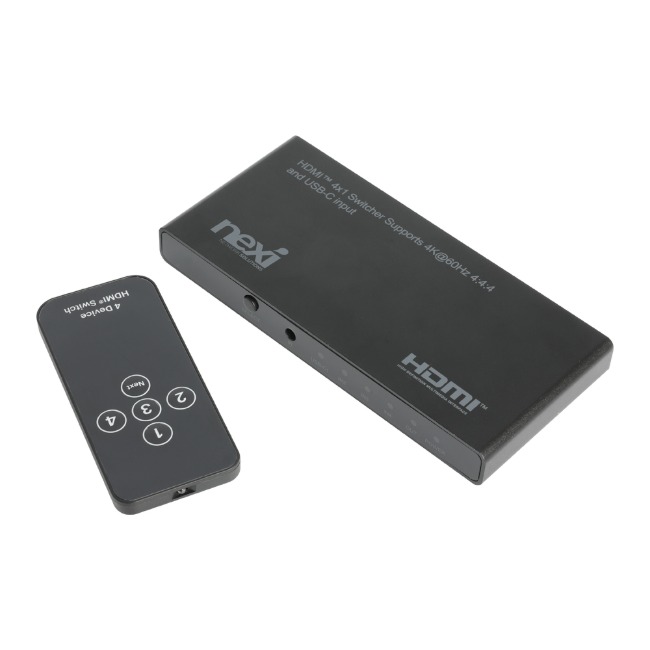 넥시 NEXI NX-HD0401SW-4KC  4K 4:1 (HDMI x3+USB-C x1) 스위치 (NX1268) 60,000원