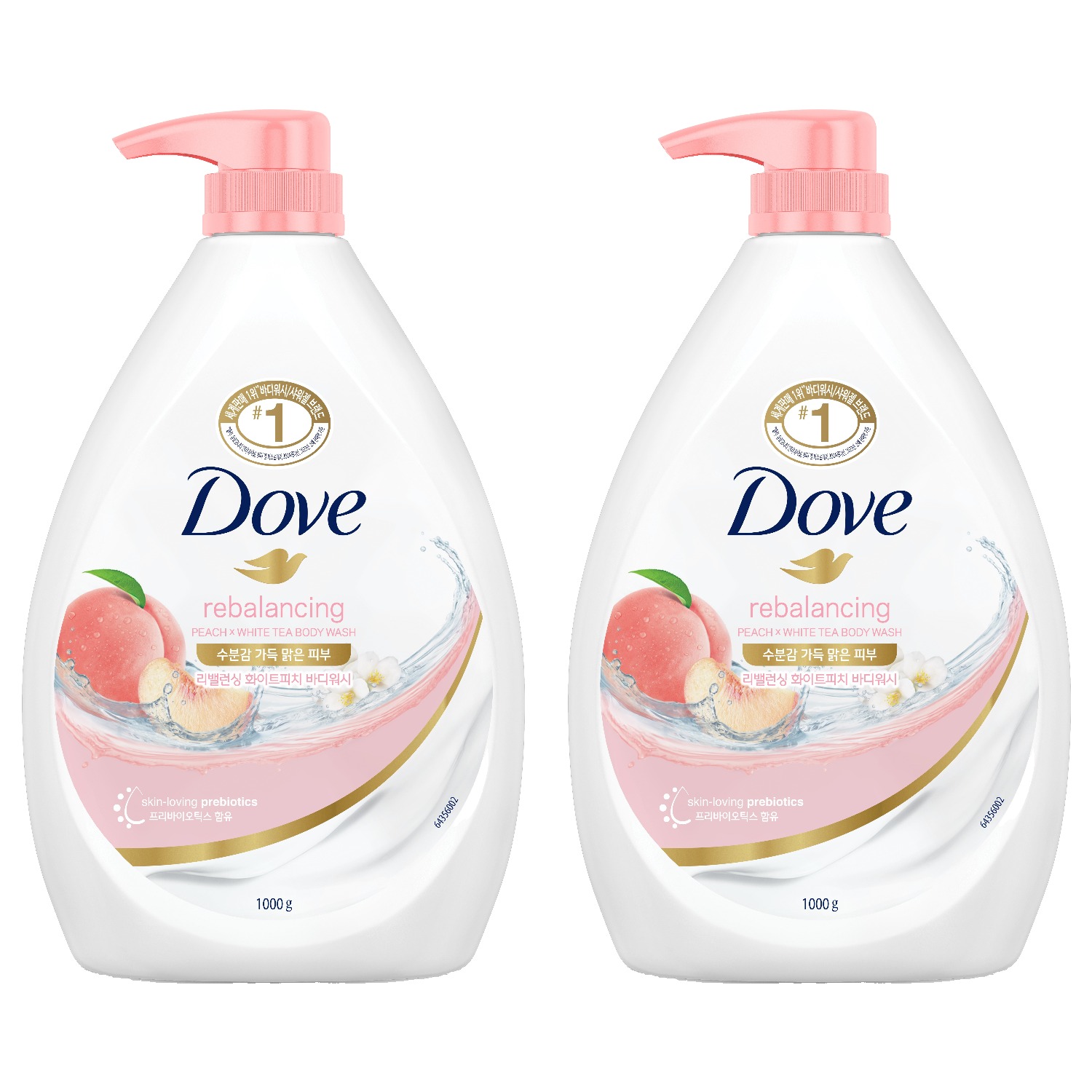 도브 화이트피치 리밸런싱 바디워시, 1kg, 2개 12,500원