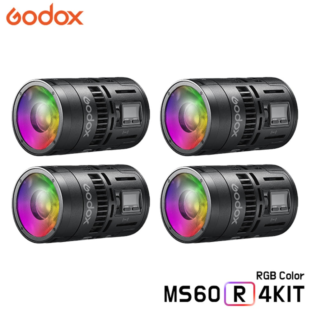 GODOX 고독스 MS60R 4KIT / 4라이트 키트 RGB 풀컬러 미니 조명 사진 유튜브 영상 제풀촬영 지속광 개인방송 3,667,000원