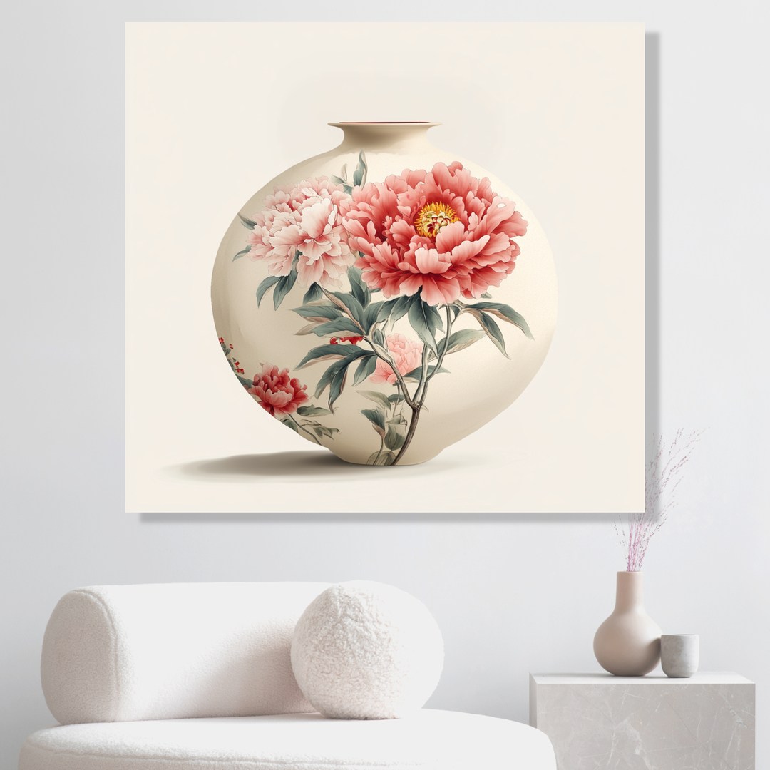 모란달항아리 복을 꽃피우다  모란꽃 달항아리 그림 액자 품격있는 선물 강추 15,900원