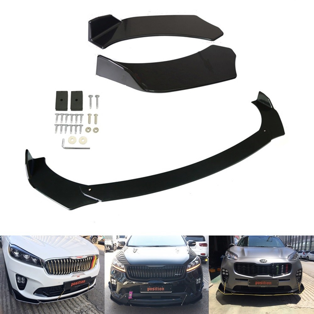 전차종립댐 프론트립댐 3단공용 립댐 바디킷 에어댐 자동차립댐, 화이트라인데칼, B타입(3단립세트) 41,570원