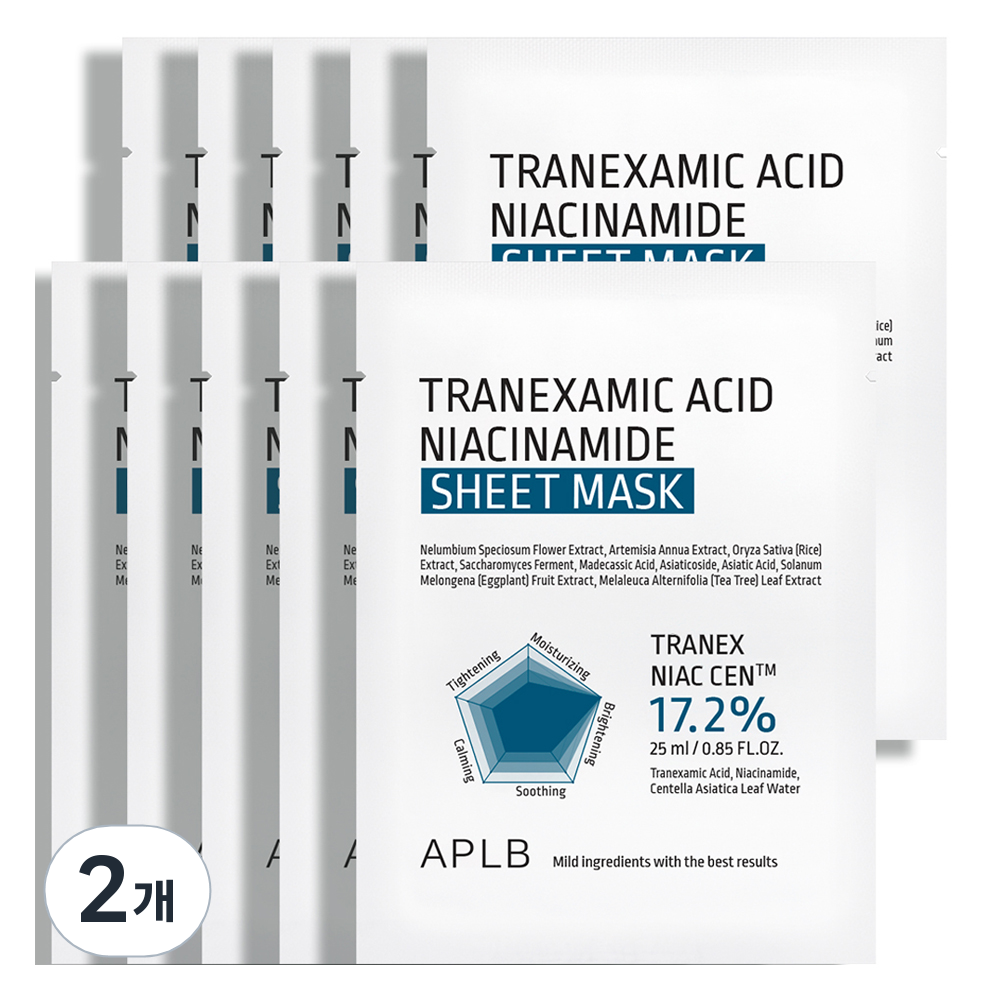 APLB 트라넥삼산 나이아신아마이드 시트 마스크, 2개, 10개입 30,000원