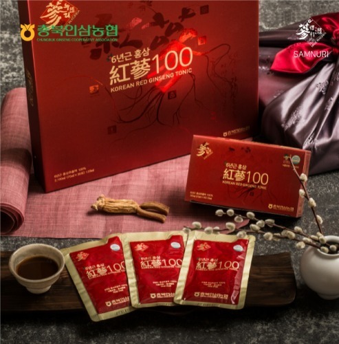 충북인삼농협 삼누리 6년근 홍삼액 홍삼100 70ml x 30포, 1개 55,000원