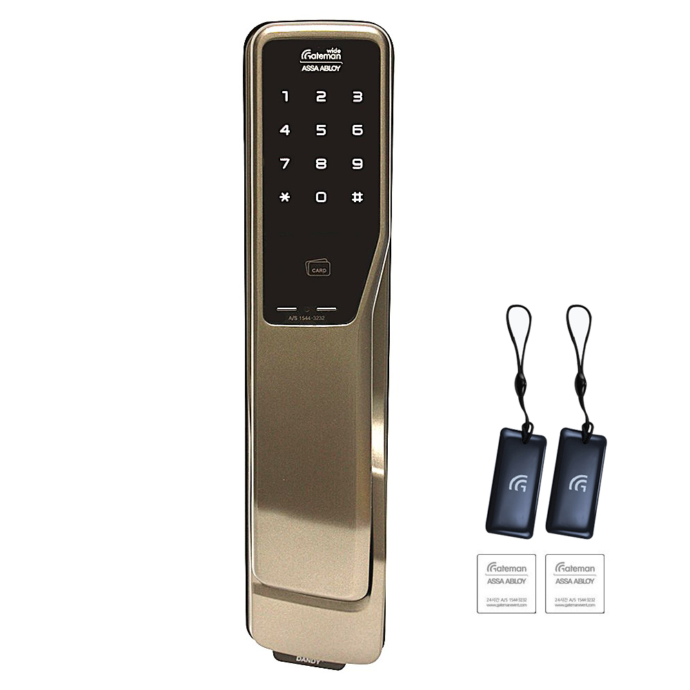 [전국설치] 게이트맨 댄디 푸시풀도어록 카드키4개+번호키 푸시바잠금(범죄예방효과) 내/외부강제잠금 허수기능 잔류지문방지 에티켓기능 3분락기능 현관문 디지털도어락, 방문설치, 게이트맨 댄디/전국설치(A지역) 269,000원