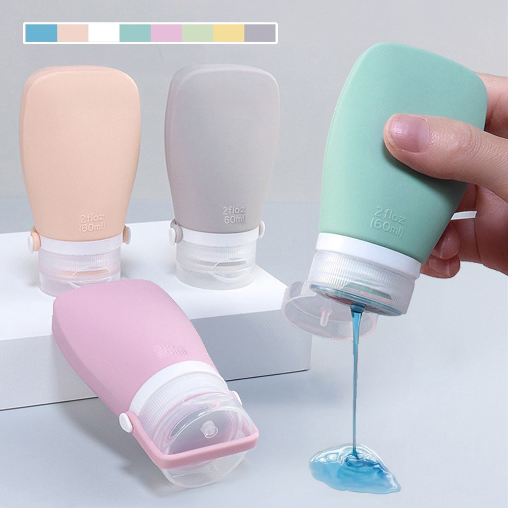 코지스 실리콘공병 샴푸공병 화장품공병 여행용공병 4종+파우치, 1세트, 60ml 13,800원