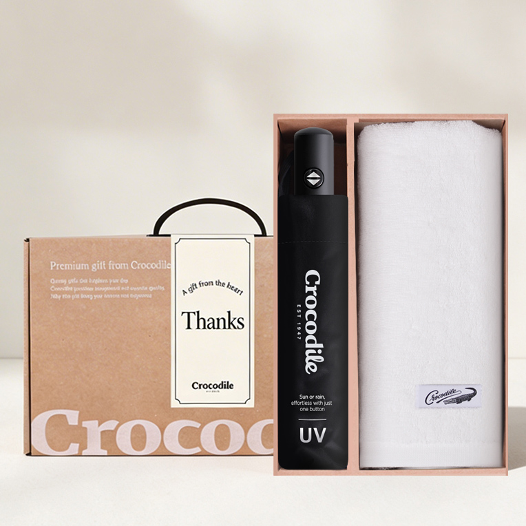 크로커다일 3단 전자동 UV암막 우산+ 150타올 선물 세트 18,900원