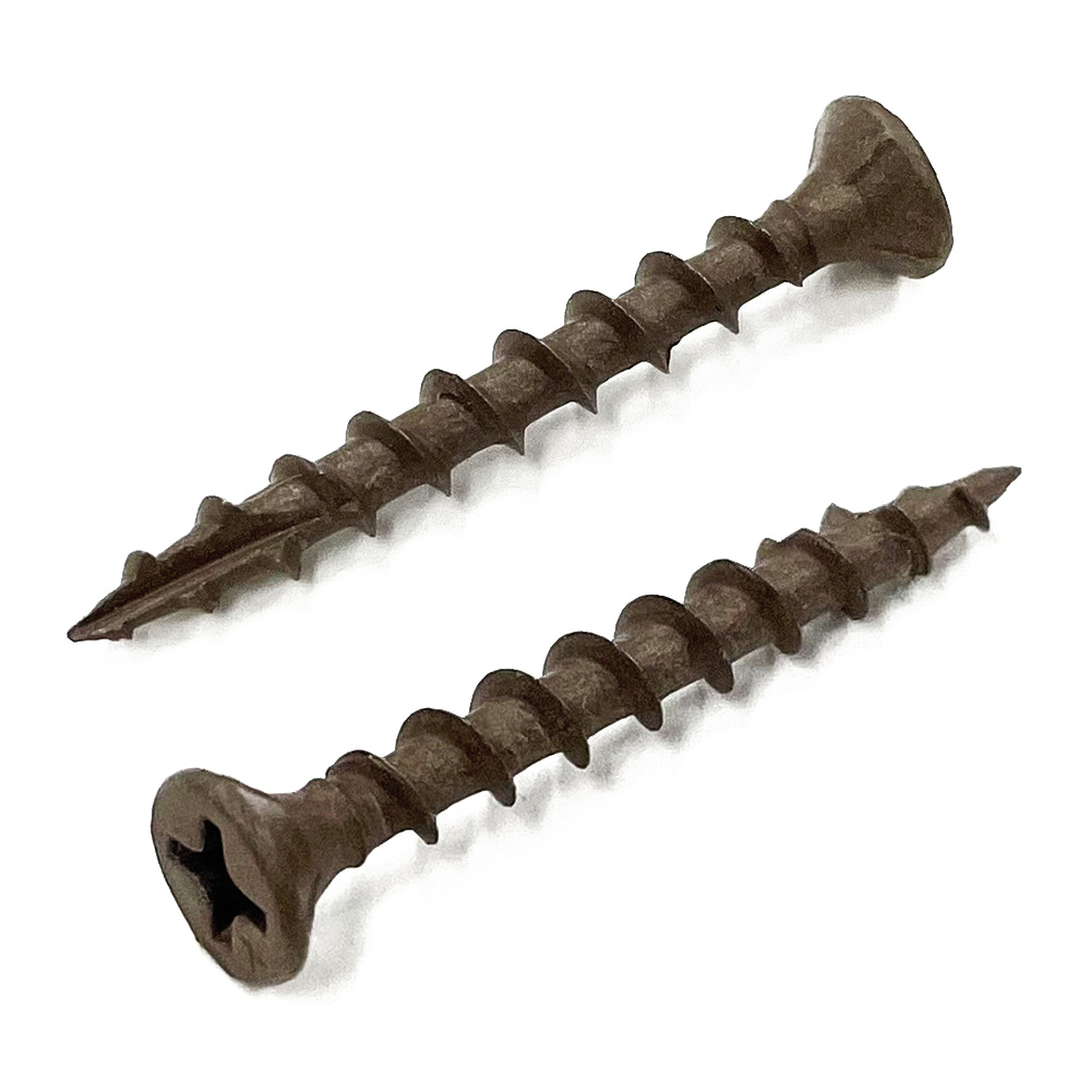 (유진코) 목재용 데크 스크류 (Type17) 6 X 38 한봉 500 개 브라운델타 나사 피스 못, 500개 9,000원