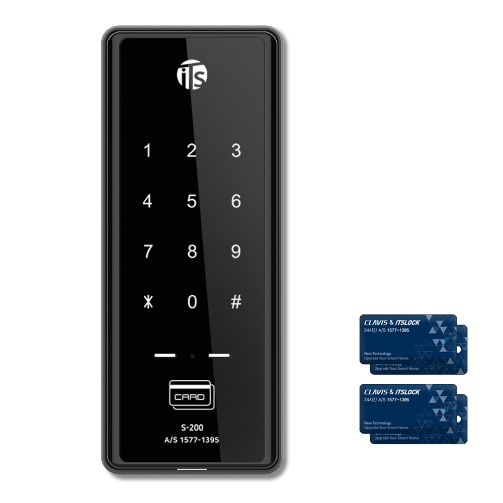이츠락 스마트 디지털 도어락 + 카드키 4p + 번호키 세트 S-200 54,960원