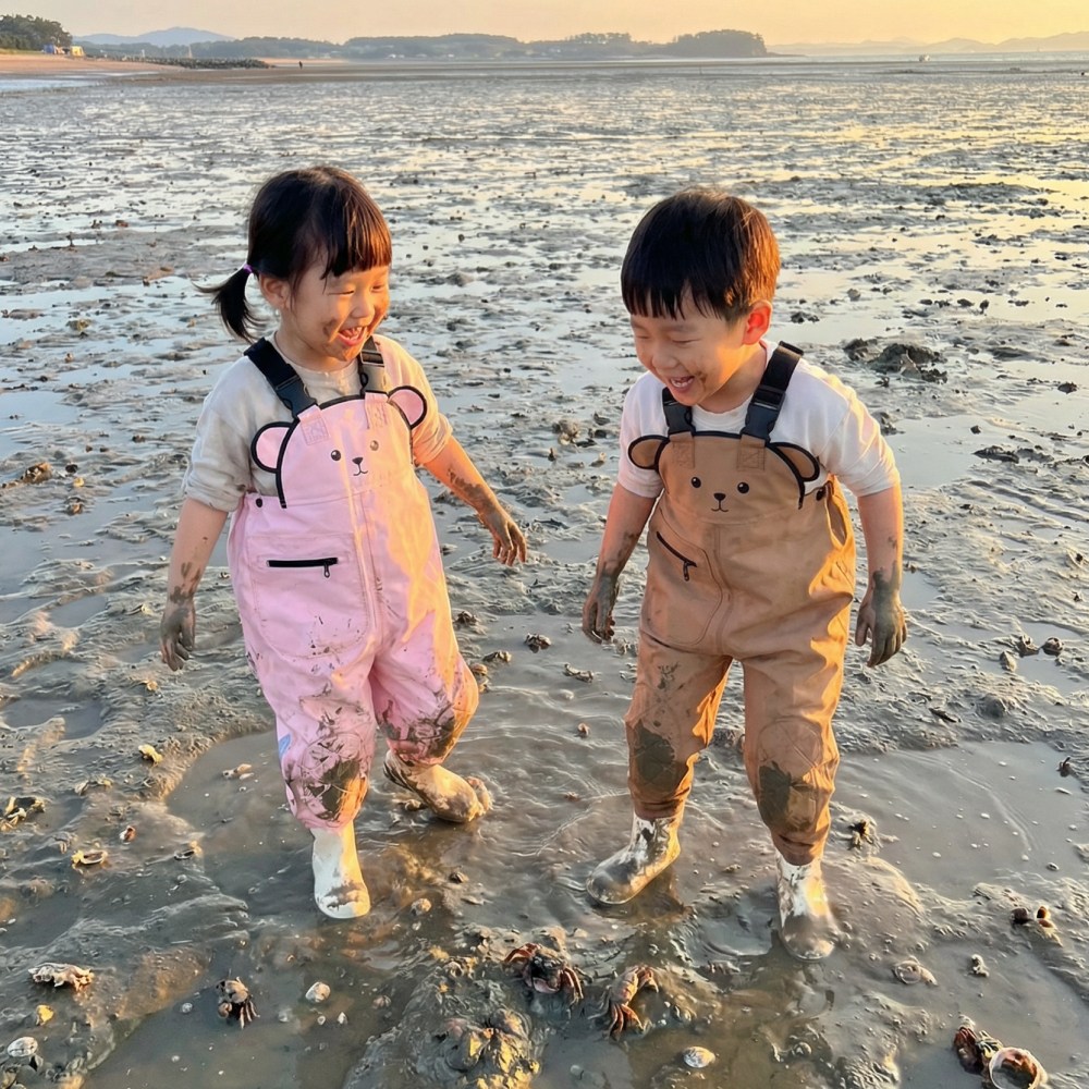 트렌빌 곰돌이 어린이 가슴장화 갯벌체험, 브라운, 190 26,900원