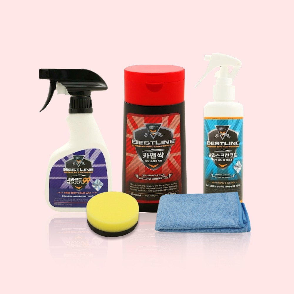 [뮤트빈] 카앤싹 5종세트 차량용 흠집제거제 발수코팅 광택 28,600원