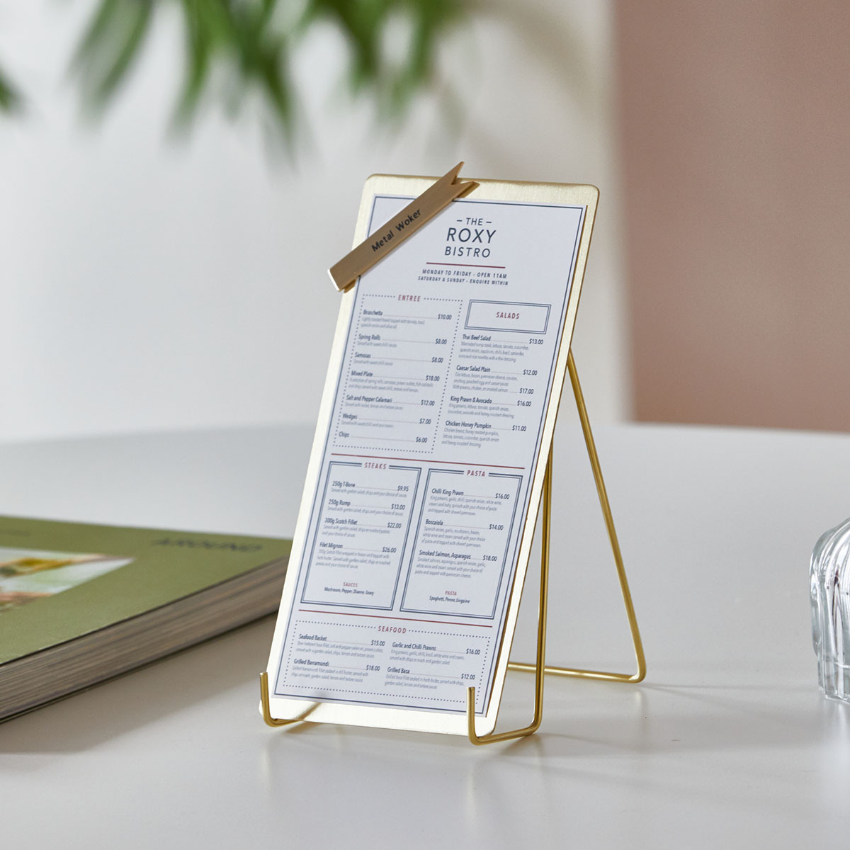 황동 골드 빌지패드 카페 미니 스탠드메뉴판(로고각인) 26,700원