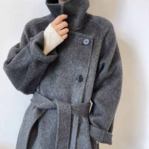 울100 여성 하이넥 겨울아우터 모임룩 오버핏코트 159,000원