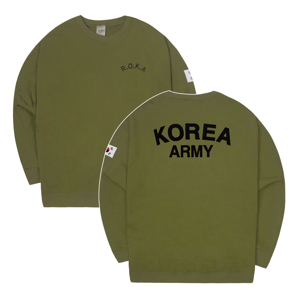 국산 코튼 ROKA 로카 맨투맨 (6color) - 남여공용 커플 군인 로카티 33,900원