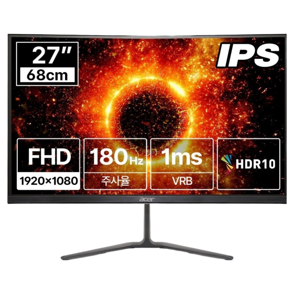 에이서 FHD 180Hz IPS 무결점 게이밍 모니터, NITRO KG270 M5, 68cm 148,990원