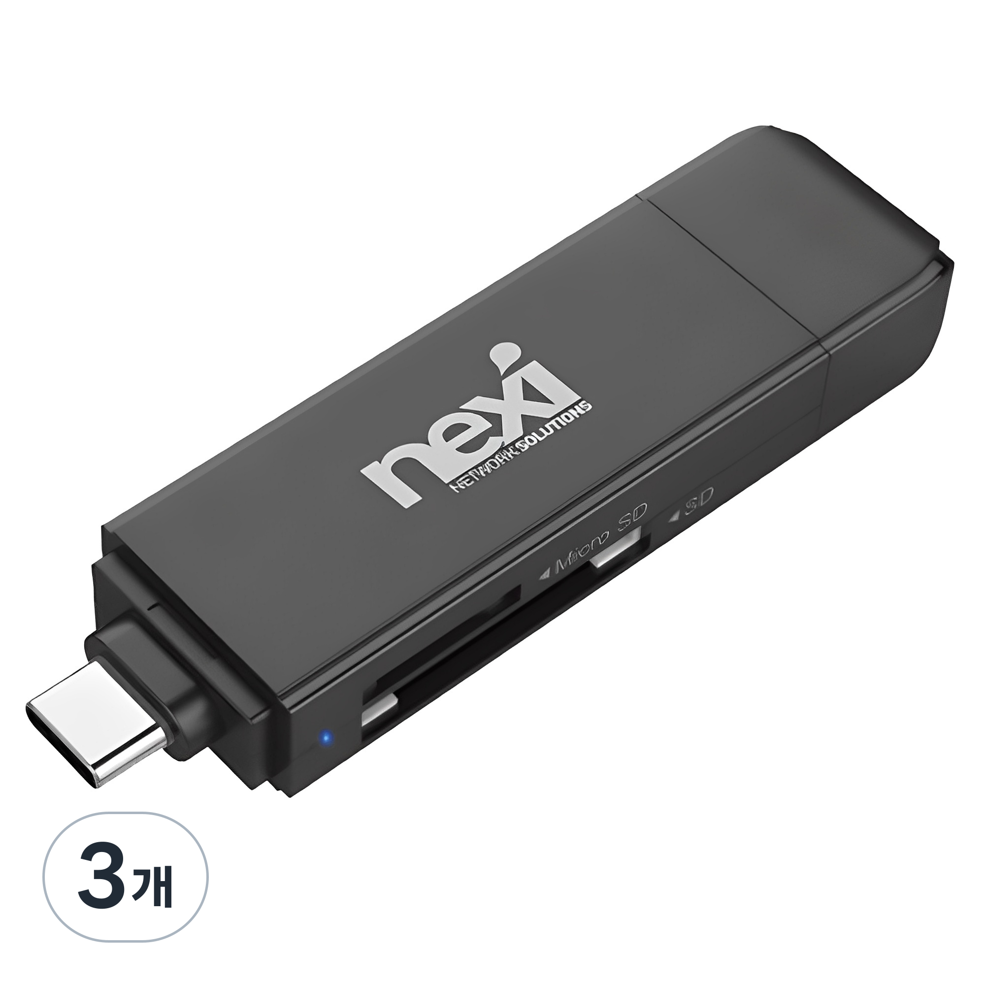 넥시 USB3.1/3.0 OTG 카드리더기 마이크로 SD 카드 NX-U3130CR NX610, 78mm, 블랙, 3개 25,050원