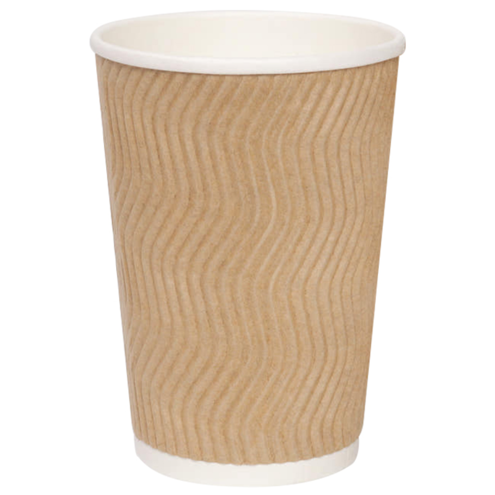 3중 단열 리플컵 크라프트 13oz 390ml 500개입 핫 아이스 겸용 카페 테이크아웃 웨이브 종이컵, 1개 55,650원