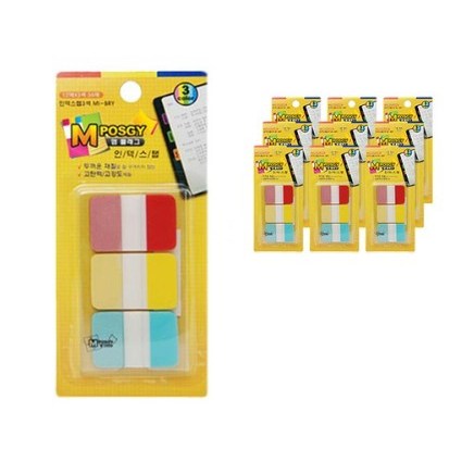 M플래그 인덱스탭3색 지그재그 MI-BRY 12p 88,800원