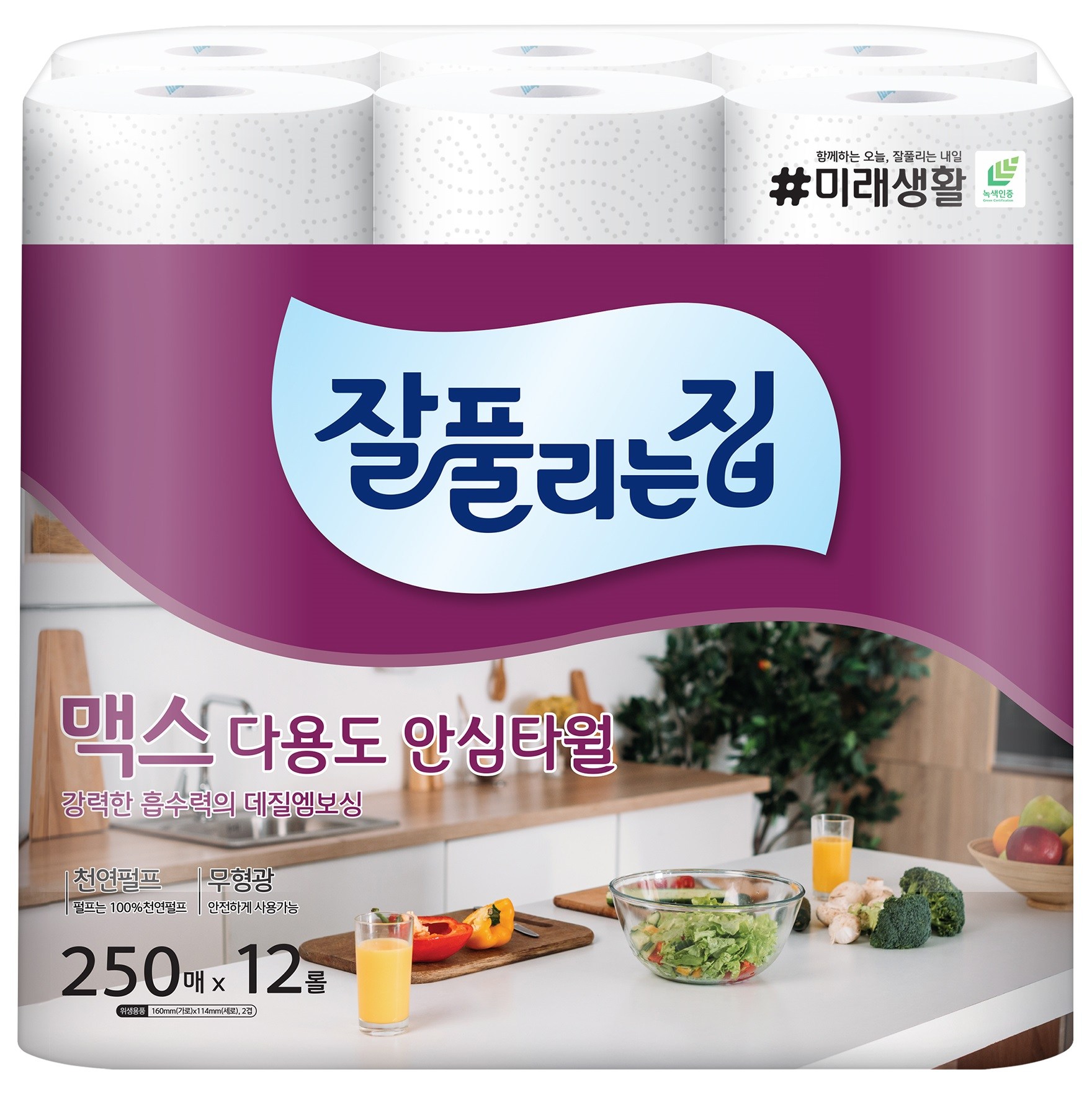 잘풀리는집 맥스 다용도 천연펄프 롤키친타올 15,500원