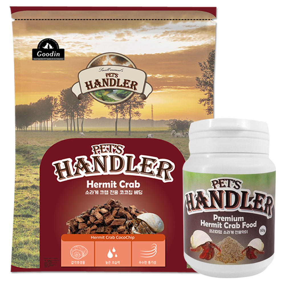 펫츠핸들러 코코칩 소라게 크랩 브리딩베딩 6L + 사료 50g 7,820원