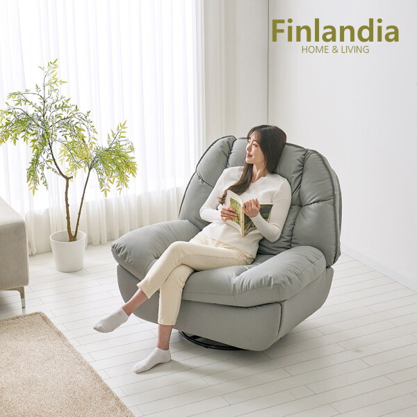 [핀란디아] X슬로우 1인 전동 리클라이너 고급가죽 무중력 회전 소파 700,000원