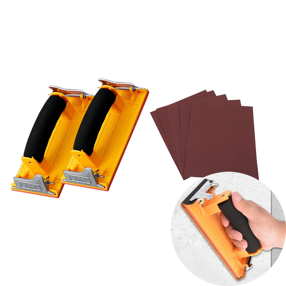 아띠꼴로 핸드 샌딩기 사포 수동 샌더기 밀대 빼빠, 핸드샌딩기2개+종이사포18장, 1개 10,900원