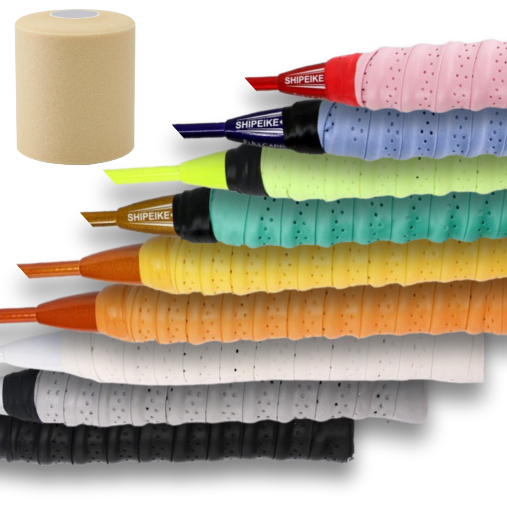 한비몰 땀흡수 심쿠션 라켓 그립 테이프 9p, 1세트, 혼합색상 15,000원