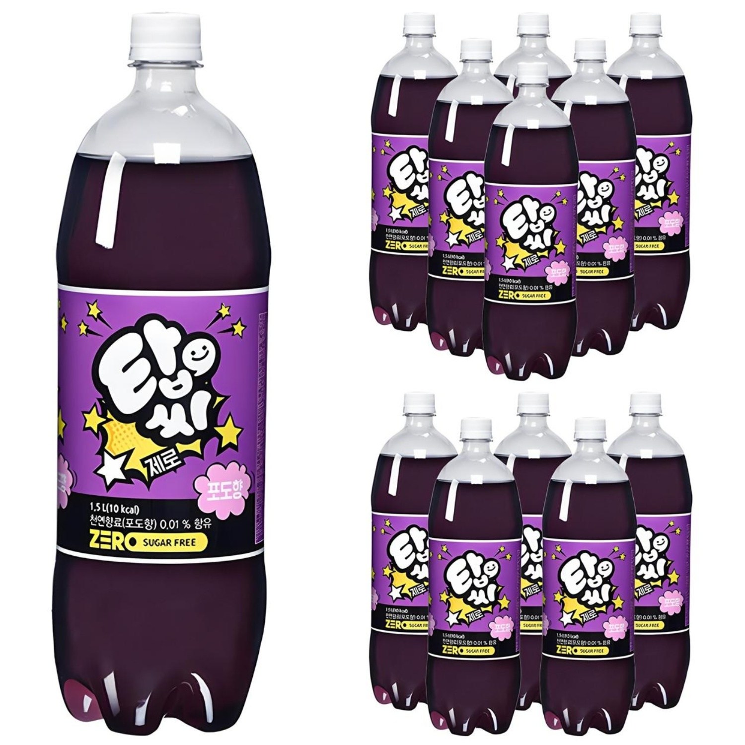 탑씨 제로 포도향 탄산음료, 1.5L, 12개, 현재가 13,900원